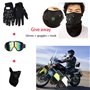Sarari Professional Racing Casque de Motocross, Lot de 4 Lunettes de Casque Gants de Sécurité Dirt Bike Off Road Casque de Moto 