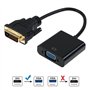 QIANRENON Adaptateur DVI-D vers VGA Dual Link 24+1 mâle vers VGA femelle - Câble d'extension vidéo 1080p pour connecter des syst