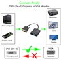 QIANRENON Adaptateur DVI-D vers VGA Dual Link 24+1 mâle vers VGA femelle - Câble d'extension vidéo 1080p pour connecter des syst