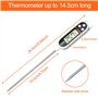 Firschoie Thermomètre de cuisine universel digital, Précision de la sonde alimentaire à 0,1°C avec de longues sondes, Thermomètr
