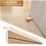 Xpieoyrm Cale en bois dur, Lot de 2 blocs porte en bois, Cale Porte Sol Butoir, Cales de Porte en Hêtre pour Portes de Chambre, 