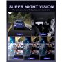 Rhorawill 4-Canaux Dashcam,360° Camera Voiture Avant Arrière Gauche Droite,Radar à Micro-Ondes Détection de Mouvement Mode Parki