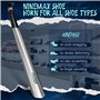 NINEMAX Chausse Pied Long Metal 42cm,Inoxydable Chausse-Pieds Robuste Durable,Qualité Aide pour Mettre Les Chaussures,Paquet de 