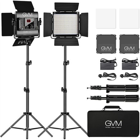 GVM Lumière vidéo LED 480 avec trépied