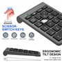 Pavé Numérique Bluetooth - Clavier Numérique Externe sans Fil Portable à 22 Touches, Pavé Numérique sans Fil Bluetooth avec racc