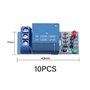 GERUI Lot de 10 modules relais 5 V 1 canal contacteur télérupteur - Trigger bas niveau pour PIC AVR DSP ARM MCU - Compatible ave