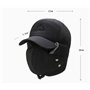 BJ-SHOP Chapkas,Chapeau Trappeur Bombardier d'hiver Unisexe avec Masque Anti-Bruit pour Le Cou et Le Rabat Anti-Bruit pour Le Vé