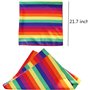 Bandena Arc-en-Ciel,2 PCS Arc-en-Rayé LGBT Fierté Bandana Bandeau Bracelet Foulard Ensemble Kit Intérieur ou extérieur Peace Dra