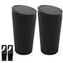 Lot de 2 poubelles de voiture avec couvercle pop-top
