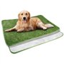 WIYETY Bac à Litière pour Chien - Gazon Artificiel 50 x 70 cm - Tapis d'Entraînement pour Chiot - Lavable et Imperméable - Pour