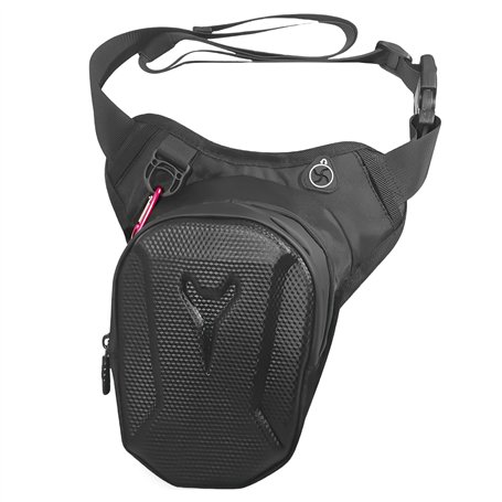 WANDGU Sac Banane Moto Hommes Femmes : Sac de Jambe et Sac Banane 2 en 1