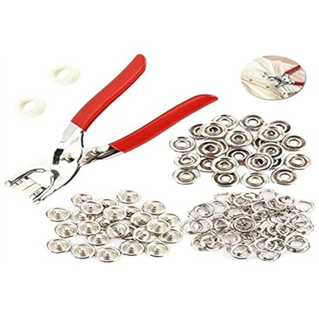 100 Ensemble de Boutons-Pression