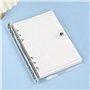 4 Pièces A5 Couverture de Classeur en PVC Souple Transparent Couverture de Protection 6 Anneaux Rechargeable A5 Feuilles Volante