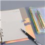 4 Pièces Couverture de Reliure A5 Couverture de Classeur en PVC Souple Couleur Transparent Couverture de Protection 6 Anneaux Re