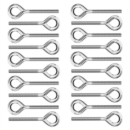 20 Pièces Boulons à œil M5 Anneau à œil 304 Acier Inoxydable Vis à œil Boulon Anneau de Fixation et Suspension