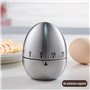 Minuterie Cuisine Minuteur Forme de Oeuf Alarme de Rotation Mécanique Manuelle Kitchen Timer Acier Inoxydable pour La Cuisine Cu