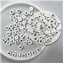 Abulun Lot de 104 perles carrées en silicone avec lettres de l'alphabet de 12 mm, perles en silicone pour la fabrication de port
