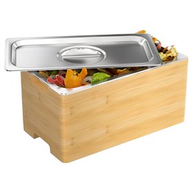 Bac à Compost de Cuisine, Poubelle à Compost,Compost de Cuisine intérieur avec 304 Acier Inoxydable - Seau a Compost avec Couver Bac à Compost de Cuisine