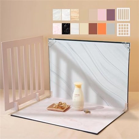 Kit de 7 Toiles de Fond pour Photographie Alimentaire : 7 pièces