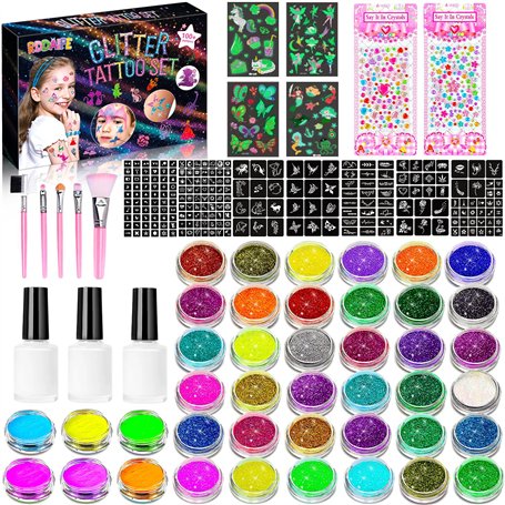 RDDAIPE Kit Tatouage Paillettes Enfant
