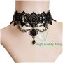 Jurxy Collier Tour de Cou en Dentelle avec Bracelet Punk Party Gothic Vintage Fait Main Lolita Rétro Esclave Punk Vampire Victor