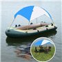 Bateau Gonflable Parasol voilier auvent Toit auvent Toit Tente de pêche Parasol de Plage Bleu (4 Personnes)