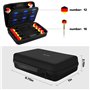 PSofcake Étui pour 16 fléchettes en acier et jeu de fléchettes souples, étui de rangement pour ailettes, pointes, tige, anneaux 