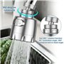 Vinabo Aérateur de Robinet, 360° Pivotant Robinet, Gorgeurs Aérateur Robinet, à économie d'eau Robinet Filtre Régulateur Spray T