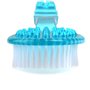 Cisixin Brosse Nettoyante de Bain Douche Arrière exfoliante Corps Brosse avec Long Manche (Bleu)