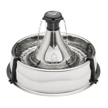 PetSafe - Fontaine à Eau pour Animaux 360 degrès Drinkwell en Acier Inoxydable