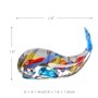 Tooarts Coloré Baleine Cadeau Ornement en Verre Figurine d'animal Soufflé Home Decor Multicolor