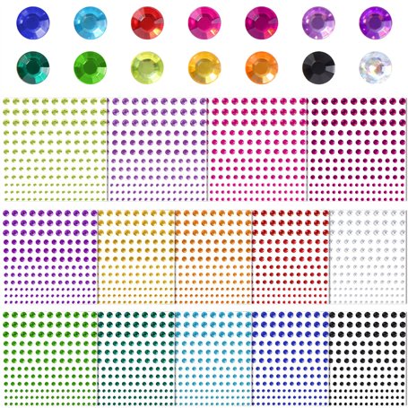 Diboniur 2310 Pièces Strass Autocollant Auto-Adhésifs