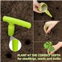 12 pièces Plantoir Outils de Jardinage,1 pièce Plantoir à bulbes,1 pièce Distributeur de semences,10 pièces étiquettes de Plante