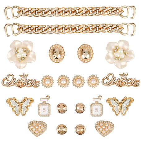 JOOTUEPO 22 Pièces Accessoires de Chaussure en Strass