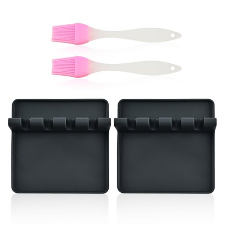 ZBHDEYG Support de Cuillère en Silicone - 2 Supports