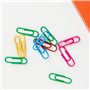Lot de 110 trombones colorés en métal revêtu avec boîte pour bureau, école, papeterie, documents, grands trombones (28 mm)