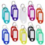 Lot de 20 porte-clés avec étiquettes multicolores faciles à lire