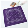 I LOVE DIY bandana en coton avec décoration cachemire multi-usages (violet foncé)