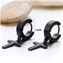 8 Paires Acier Inoxydable Boucle d’Oreille Anneau Homme Femme Ronde Clou d’Oreille Piercing Croix Pendentif Rétro (Black)