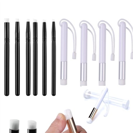 OTCRAFT Lot de 10 mini pinceaux de mélange pour peinture à l'encre - 3 types de têtes - Pour le bricolage