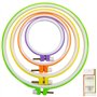 4 tailles - Cercle à broder en plastique - Kit de cercles à broder ronds colorés - En plastique - Cercle - Pour le bricolage et