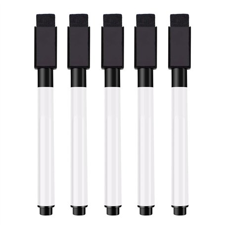 Feutres pour Tableau Blanc Effaçables à Sec 5 Pièces