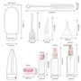 14 Pièces Flacons De Voyage Ensemble, Flacons De Voyage en Étanches Silicone, Ensemble de voyage portable, Set de biberons de vo