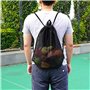 PFLYPF 1 sac à dos en maille avec cordon de serrage et 1 sac en maille avec cordon de serrage, sac à dos avec sangle réglable, s