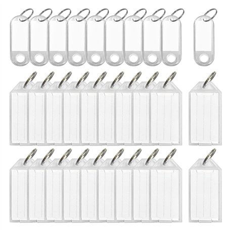 Lot de 30 porte-clés inscriptibles