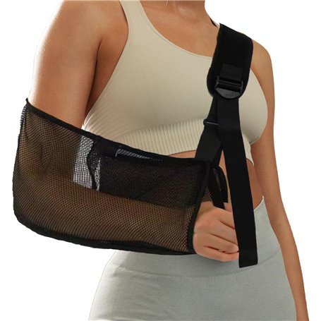 ATBUSS 1pc Sangle de blessure au coude et au bras en maille noire
