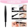 2PCS Ciseaux Sourcils et de Brosse, Ciseaux pour Tailler les Sourcils Pince à Epiler Ciseaux à Sourcils avec Peigne Rasoir à Sou