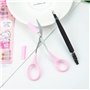 2PCS Ciseaux Sourcils et de Brosse, Ciseaux pour Tailler les Sourcils Pince à Epiler Ciseaux à Sourcils avec Peigne Rasoir à Sou