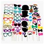 ATBUSS Lot de 58 accessoires amusants pour cabine photo de mariage - Moustache - Accessoires amusants pour anniversaire
