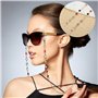 ATBUSS Lot de 5 chaînes de lunettes de soleil vintage à perles - Chaînes de lunettes antidérapantes - Accessoires pour lunettes